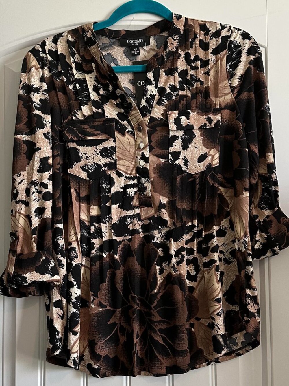 NWT Petitie Cocomo Abstract Top PL